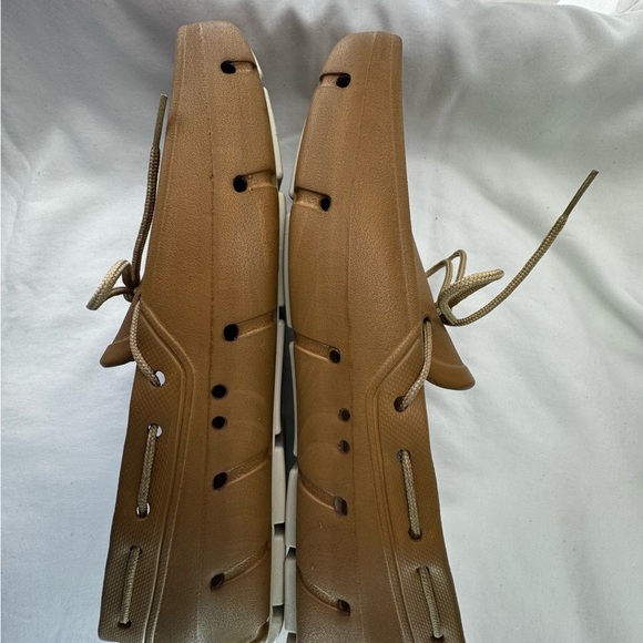 TUCKET Men Classic Loafer Deck Shoes Cognac Vanilla Boat Shoes Slip Resistant - Picture 9 of 10